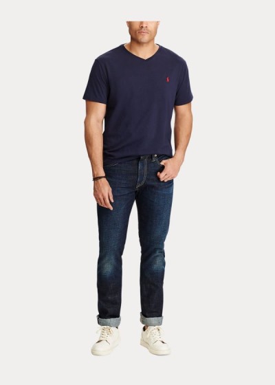 Men's Polo Ralph Lauren Classic Fit V-Neck T Shirts | 217638GOJ